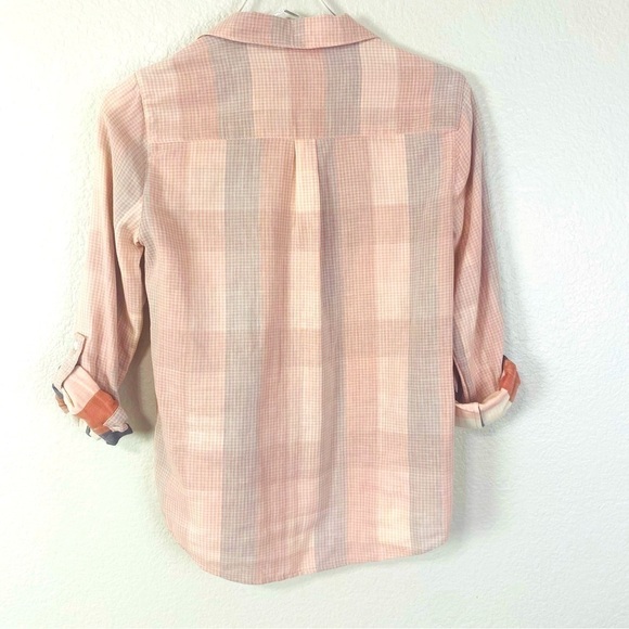 Joie Booker Reverse Plaid Button Up Size XS - Picture 3 of 6